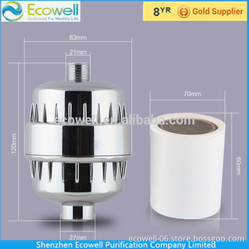 Replaceable Universal Chlorine Remove 3 Stage KDF Carbon Shower Filter Cartridge/ shower water purifer